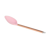 Colher De Nylon Rosa Com Cabo De Aço Inox Rose Gold - 34cm - Ela Decora